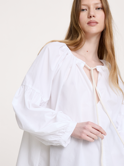 Banana Republic Cotton Poplin Drawstring Top — photo 4