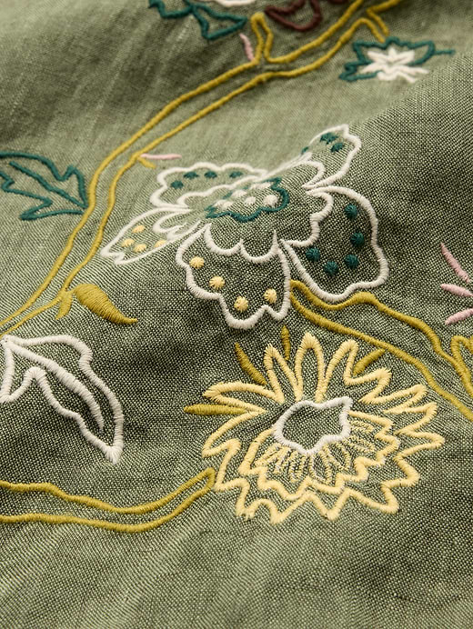 Banana Republic Standard-Fit Embroidered Linen Resort Shirt — photo 6