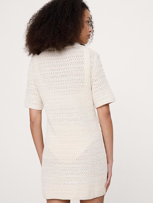 Banana Republic Cotton Crochet Mini Sweater Dress — photo 3