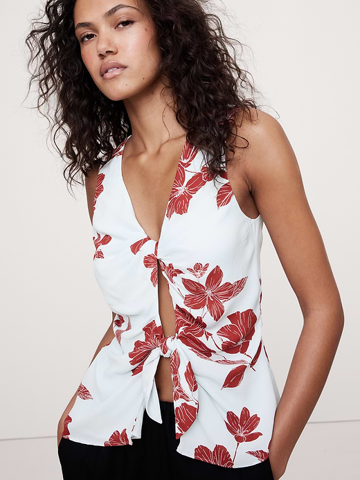 Banana Republic Georgette Tie-Front Top — photo 4