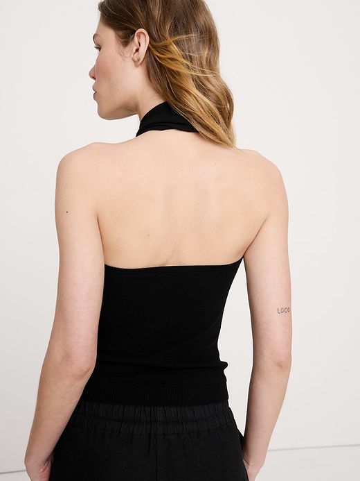 Banana Republic Sculpted Button-Front Halter Top — photo 3