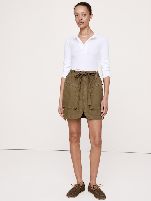 Banana Republic Cotton Utility Mini Skirt — photo 1