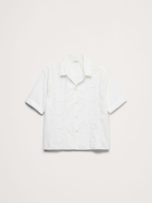 Banana Republic Relaxed-Fit Embroidered Cotton Resort Shirt — photo 5