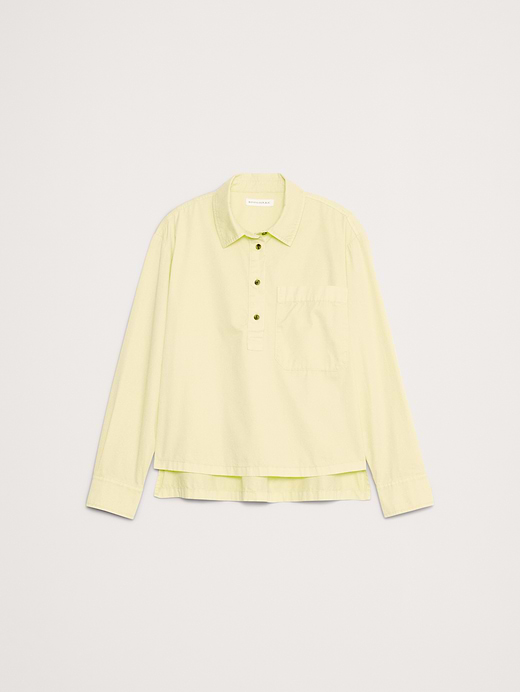 Banana Republic Oversized Cotton Twill Popover Shirt — photo 5