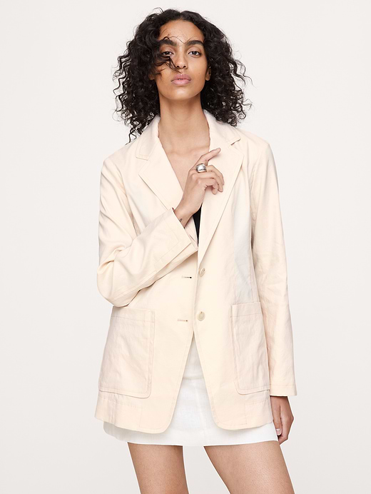 Banana Republic Relaxed Stretch Linen-Viscose Blazer — photo 1