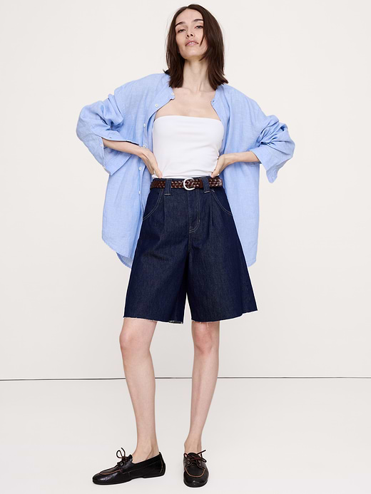 Banana Republic Low-Rise Denim Bermuda Short — photo 1