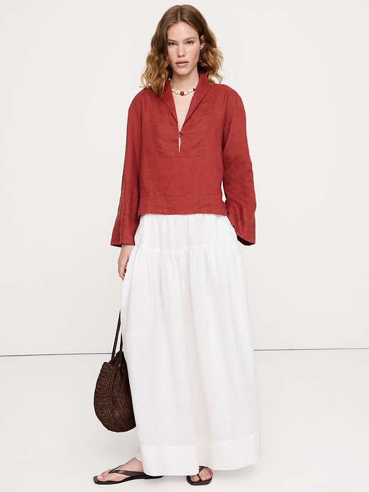 Banana Republic Linen Popover Top — photo 1