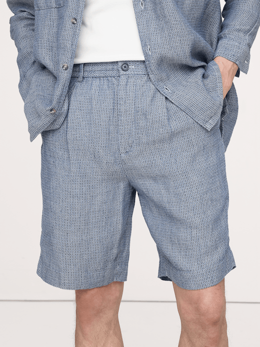 Banana Republic 9" Pleated Linen-Cotton Pull-On Short — photo 4
