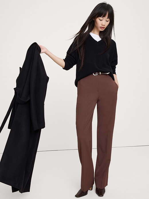 Banana Republic Ultra High-Rise Modern Straight Italian Lightweight Wool Pant — photo 1