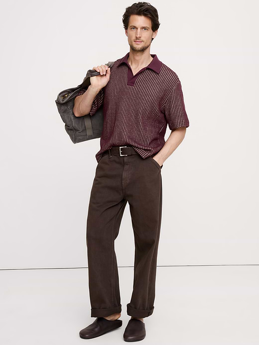 Banana Republic Relaxed-Fit Waffle-Knit Polo — photo 1