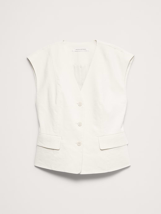 Banana Republic Stretch Linen-Viscose Vest — photo 5
