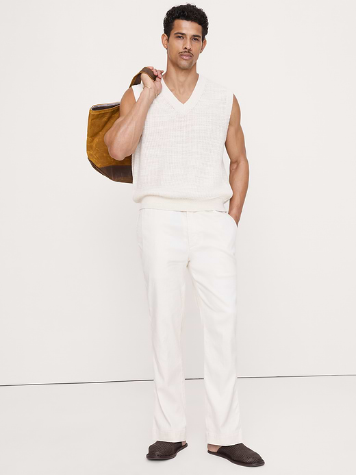 Banana Republic Straight Italian Linen-Cotton Pull-On Pant — photo 1
