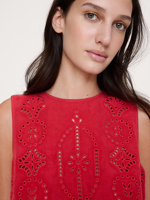 Banana Republic Tencel™-Linen Eyelet Tank — photo 6
