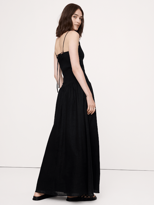 Banana Republic Linen-Cotton Gauze Smocked Maxi Dress — photo 3