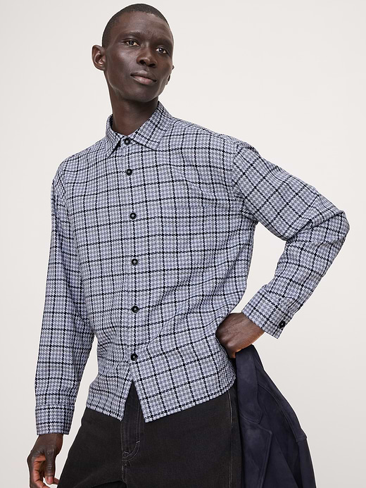Banana Republic Relaxed-Fit Houndstooth Shirt — photo 1