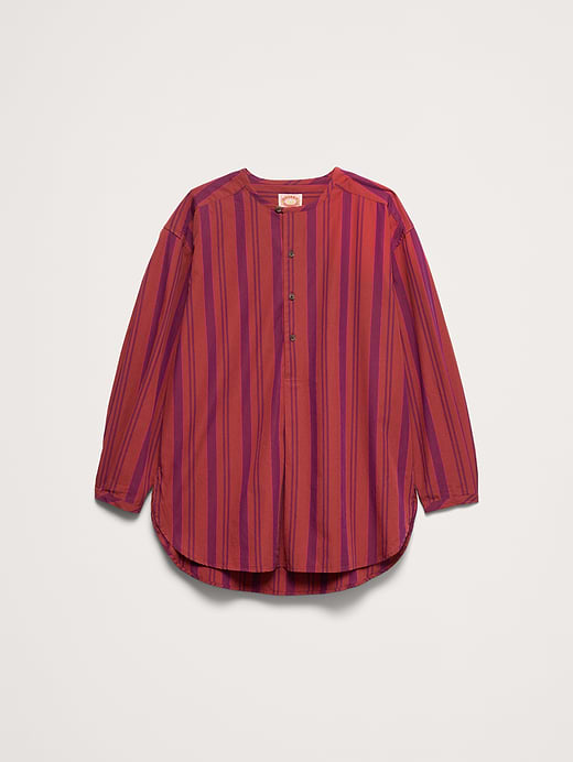 Banana Republic Cotton Poplin Collarless Tunic — photo 5