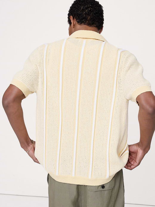 Banana Republic Textured Stripe Sweater Polo — photo 3