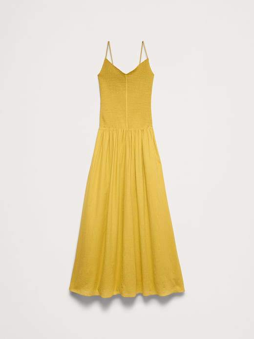 Banana Republic Linen-Cotton Gauze Smocked Maxi Dress — photo 5
