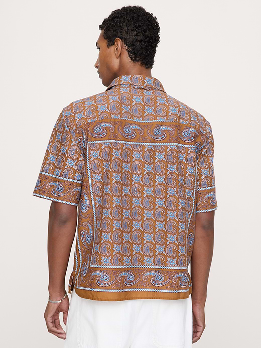 Banana Republic Relaxed-Fit Cotton Poplin Resort Shirt — photo 3
