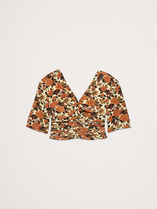 Banana Republic Matte Silk Ruched Top — photo 5