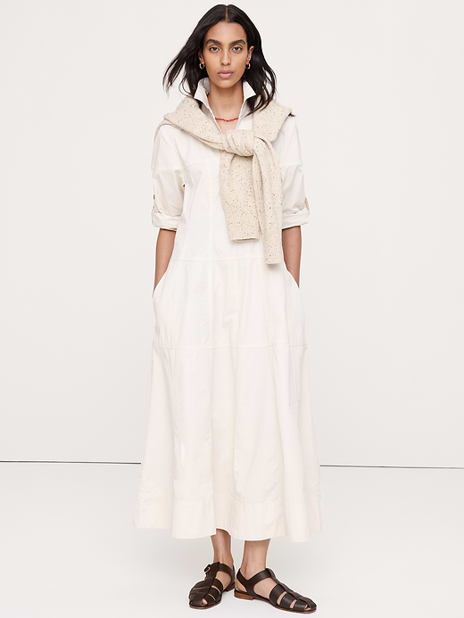 Banana Republic Cotton Twill Paneled Shirt Dress — photo 1