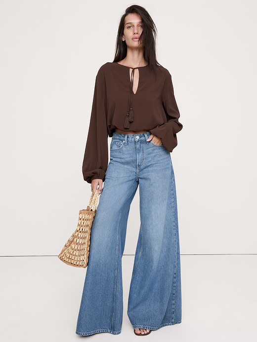 Banana Republic Georgette Tie-Neck Blouse — photo 5