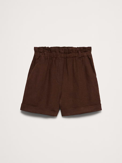 Banana Republic 3.5" Paperbag-Waist Pull-On Linen Short — photo 5