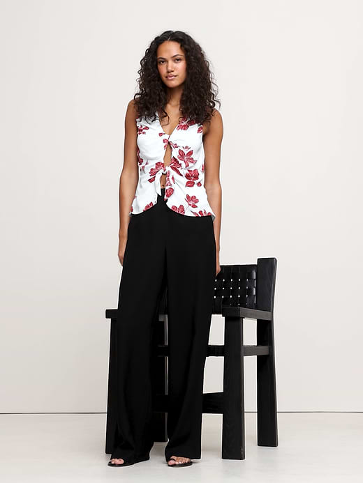 Banana Republic Georgette Tie-Front Top — photo 6