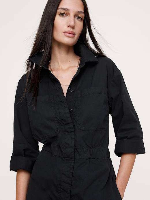 Banana Republic Cotton-Twill Utility Romper — photo 4