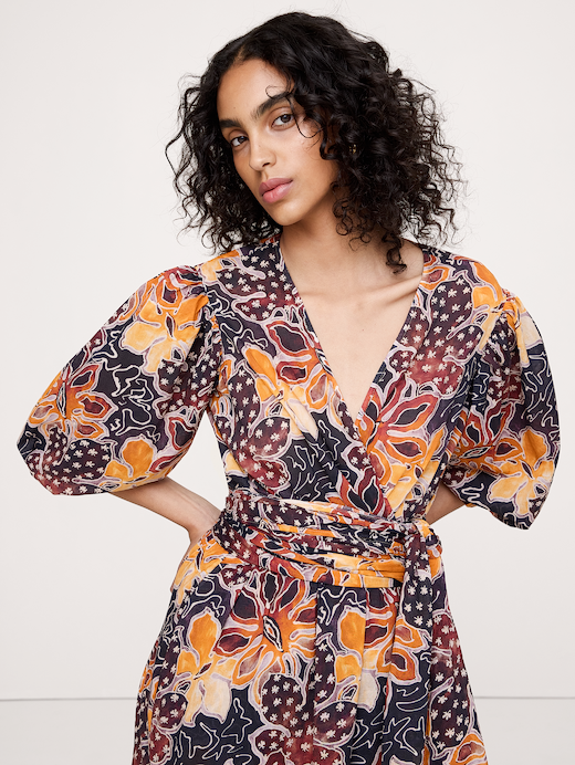 Banana Republic Lightweight Cotton Wrap Maxi Dress — photo 4