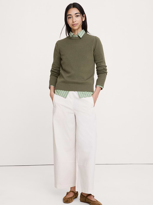 Banana Republic Cotton-Silk Crew-Neck Sweater — photo 1