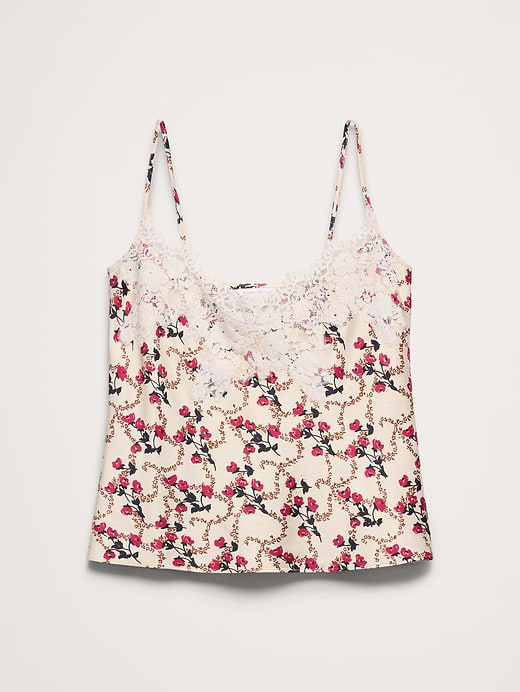 Banana Republic Stretch-Satin Lace-Trim Camisole — photo 5