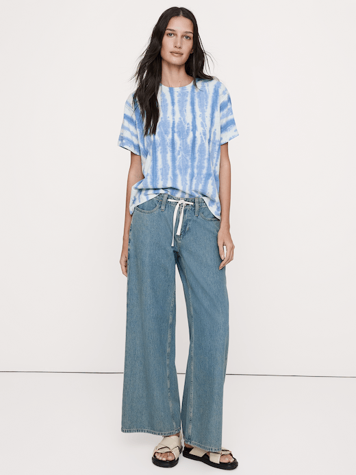 Banana Republic Cotton Slub Boyfriend Crew-Neck T-Shirt — photo 1