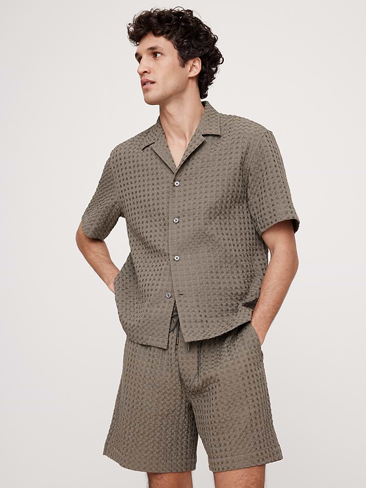 Banana Republic Waffle Cotton Resort Shirt — photo 1