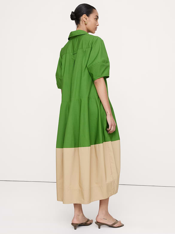 Banana Republic Cotton Poplin Barrel Shirt Dress — photo 3