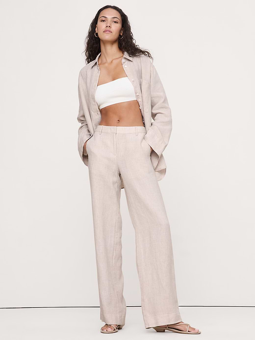 Banana Republic The Everyday Wide-Leg Pant in Linen — photo 1