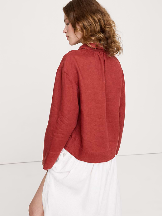 Banana Republic Linen Popover Top — photo 3