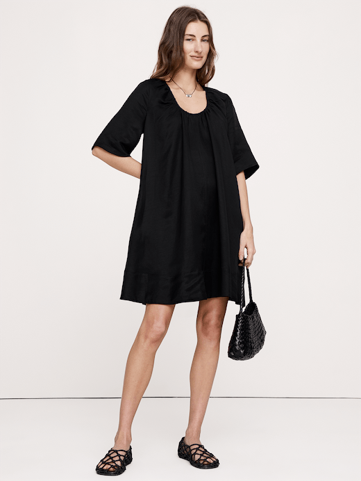 Banana Republic Viscose-Linen Scoop-Neck Mini Dress — photo 1