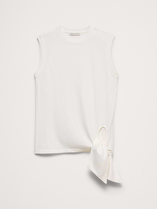 Banana Republic Vintage Cotton Tie-Hem Tank — photo 5
