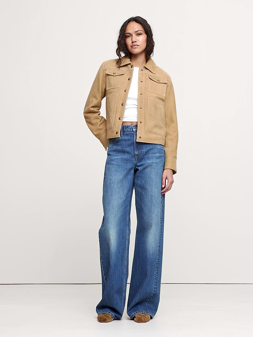 Banana Republic Relaxed Suede Trucker Jacket — photo 8