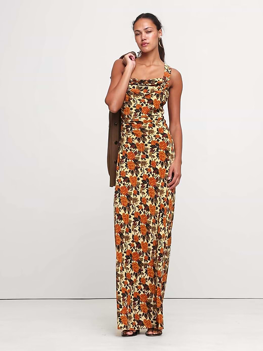 Banana Republic Matte Silk Cowl-Neck Backless Maxi Dress — photo 6