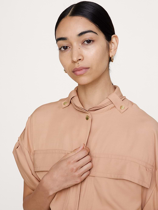 Banana Republic Viscose Midi Shirt Dress — photo 4