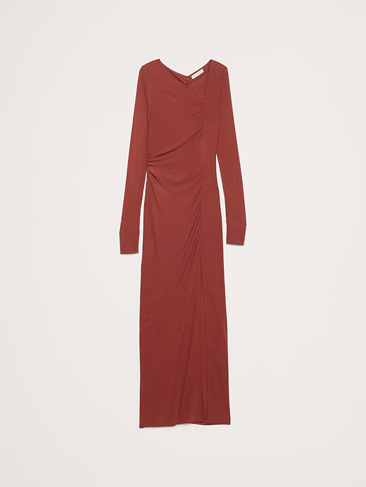 Banana Republic Matte Jersey Ruched Maxi Dress — photo 5