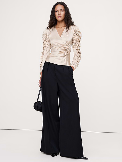 Banana Republic Stretch-Satin Ruched Top — photo 4