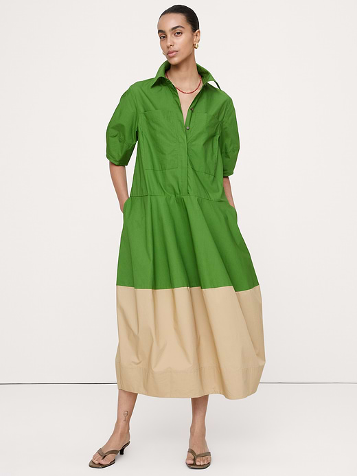 Banana Republic Cotton Poplin Barrel Shirt Dress — photo 1