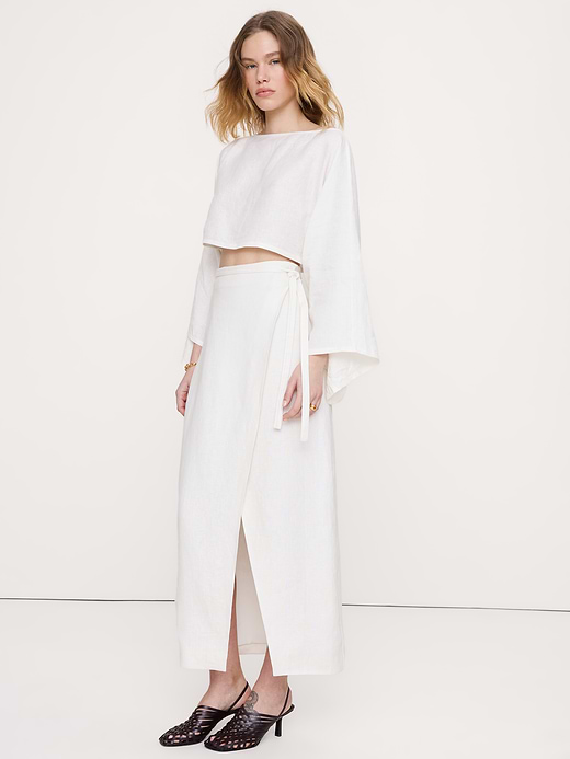 Banana Republic Linen Wrap Maxi Skirt — photo 1