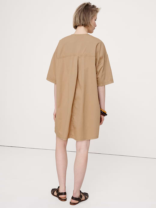 Banana Republic Cotton-Twill Pocket Mini Dress — photo 3