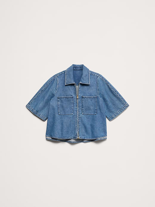 Banana Republic Denim Flare-Sleeve Jacket — photo 5