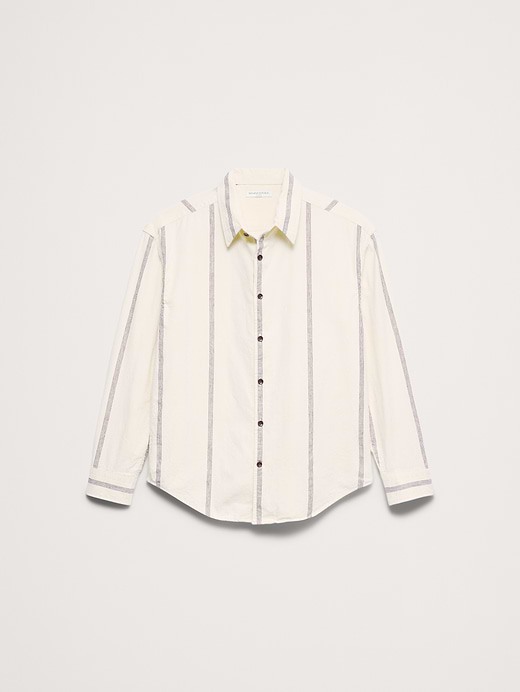 Banana Republic Relaxed-Fit Cotton-Linen Neps Shirt — photo 5