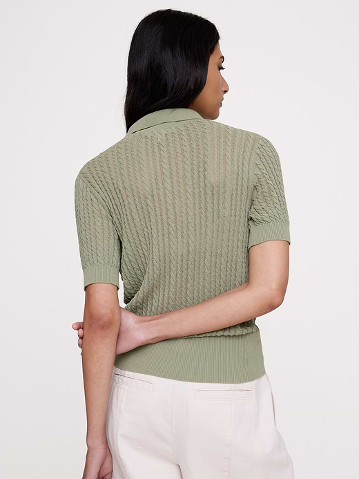 Banana Republic Crinkle Knit Polo — photo 3